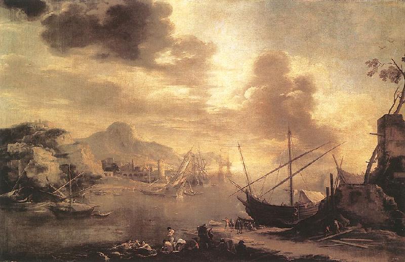 ROSA, Salvator View of the Gulf of Salerno oil painting picture